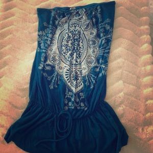 Strapless cool design loose tunic